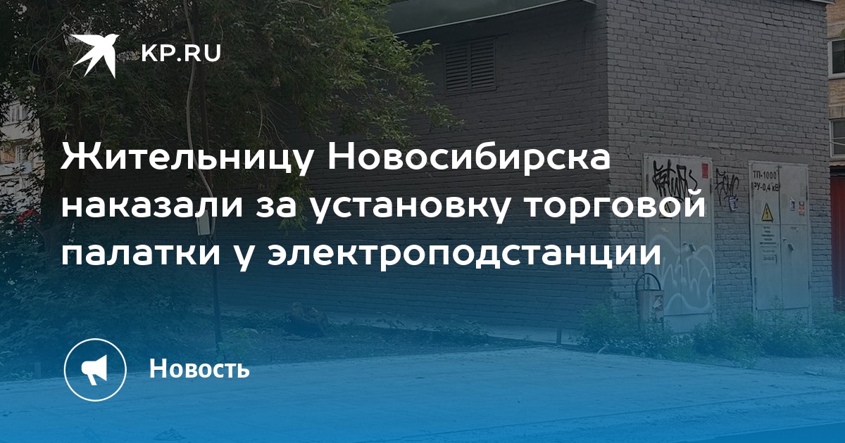 Жительницу Новосибирска наказали за установку торговой палатки у