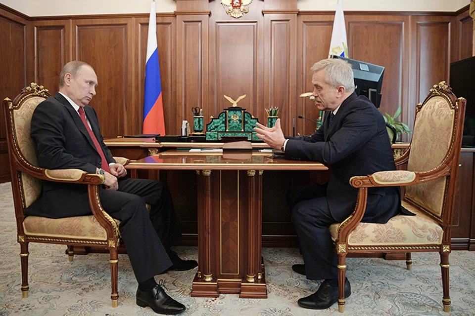 На встрече с Владимиром Путиным Савченко доложил о ситуации в его регионе. Фото: Алексей Дружинин/ТАСС