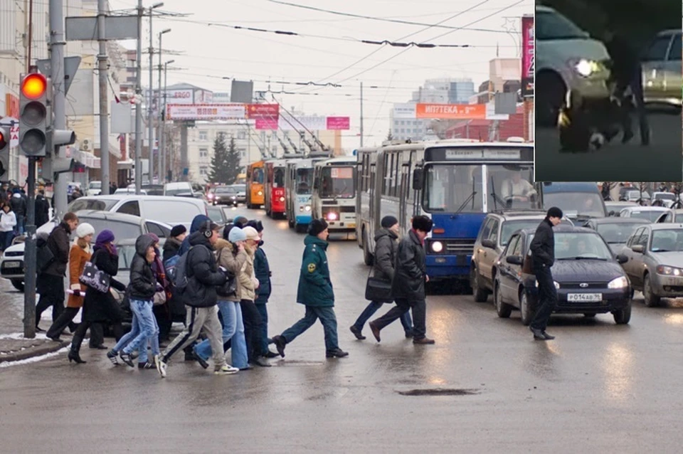 Водитель избил пенсионера на перекрестке Фото: Алексей БУЛАТОВ/Е1.ру