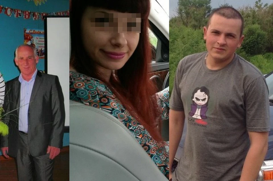 Юсуп Сельмурзаев (слева) убил любовника (справа) своей жены (в центре)