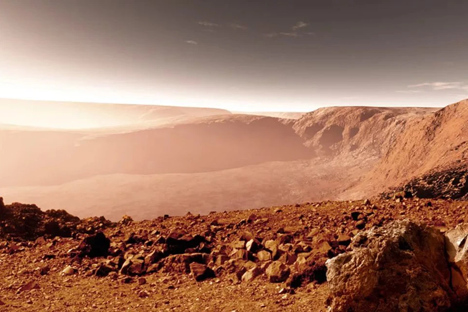 Давление атмосферы на Марса в 160 раз меньше земного, а средняя температура ниже -50 по Цельсию