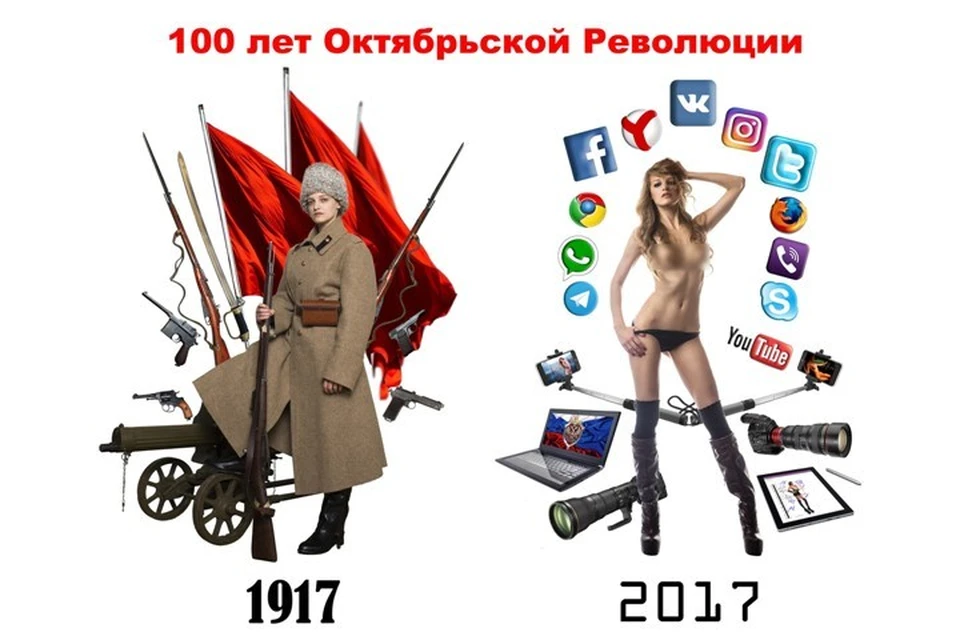 Иркутская модель Лиана Клевцова разделась догола... в честь 100-летия революции