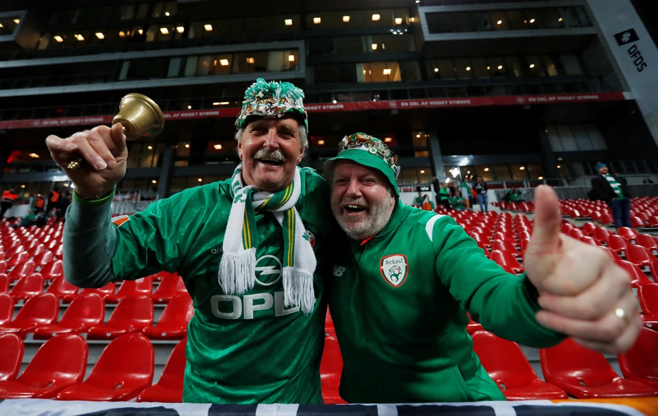 Фанаты сборной Ирландии.