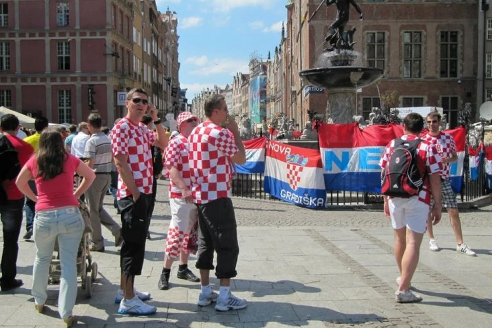 Хорватские болельщики в Гданьске, Евро-2012.