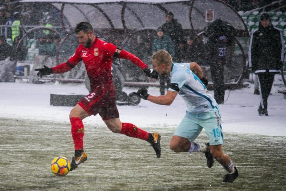 В день матча на Башкирию обрушился снегопад
