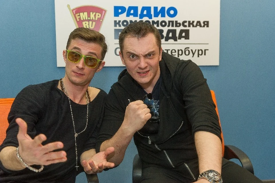 Константин Шелягин и Григорий Кокоткин в студии радио «Комсомольская Правда в Петербурге»
