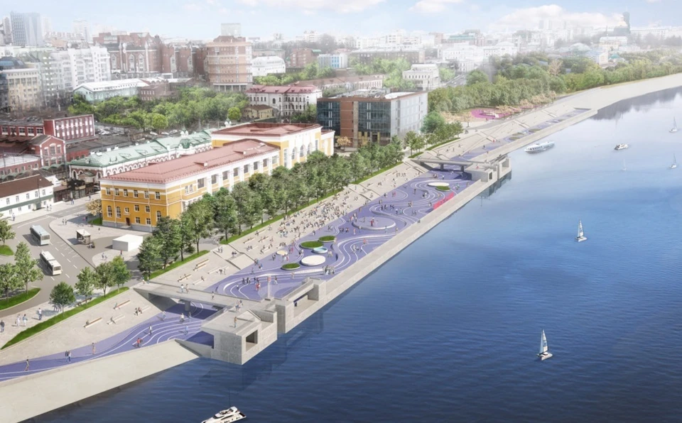 На набережной планируют установить площадки для активного отдыха. Фото с сайта "Города-будущего.рф"