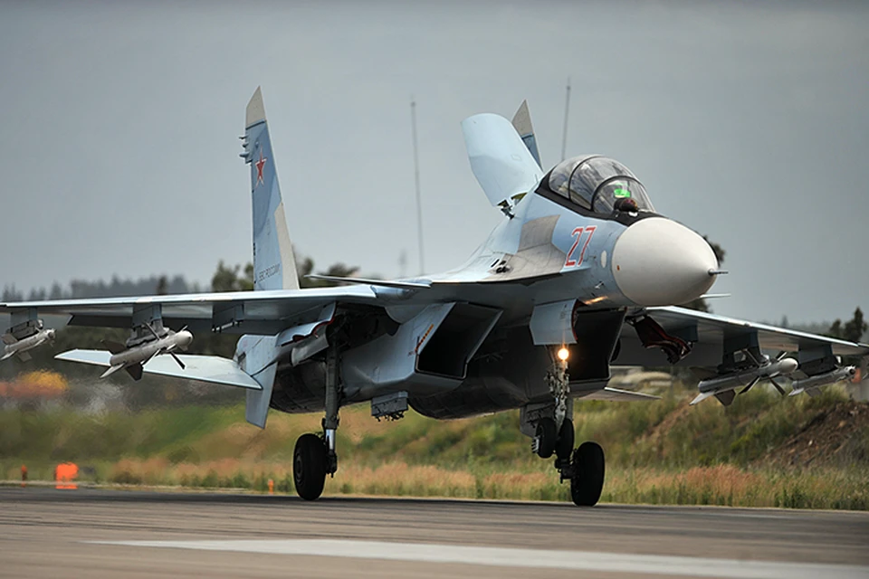 В Сирии разбился российский военный истребитель Су-30 СМ