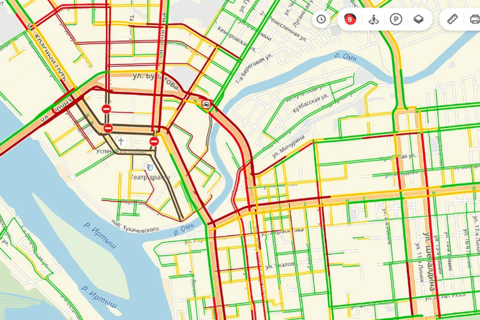 Пробки рязань сейчас онлайн карта