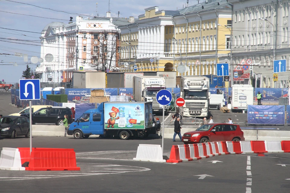 Площадь Минина в Нижнем Новгороде перекрыли почти на три месяца