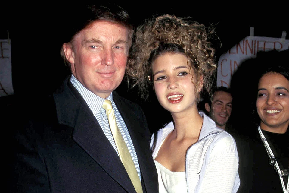 Дональд Трамп с дочерью Иванкой в 1996 году.