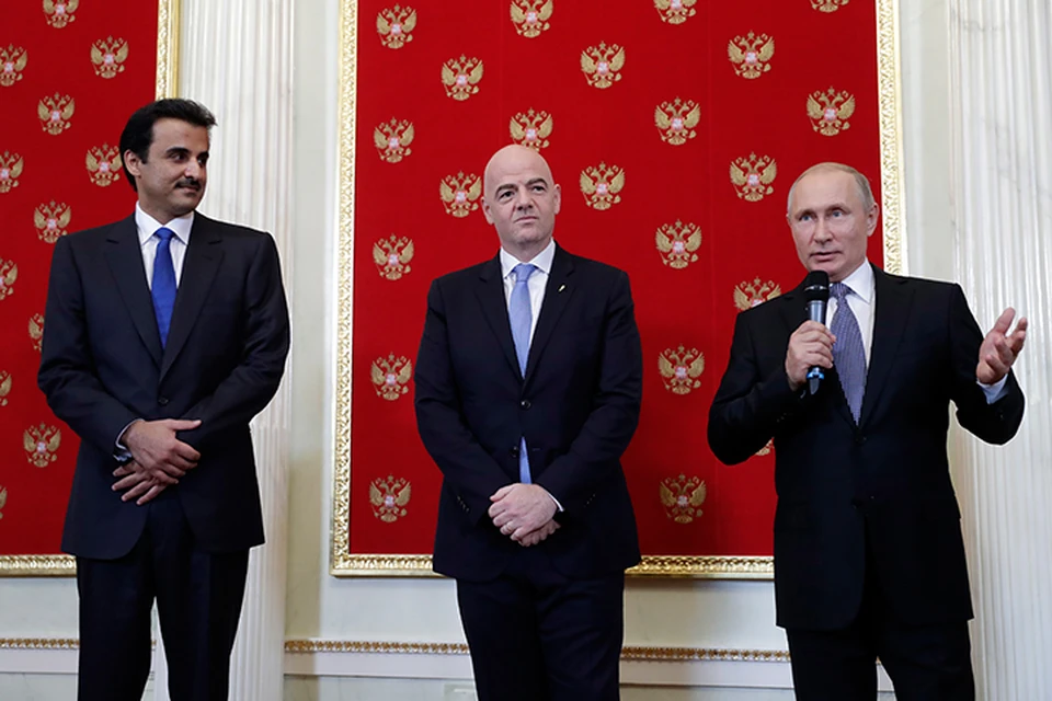 Россия передала Катару эстафету чемпионата мира по футболу. Фото: Михаил Метцель/ТАСС