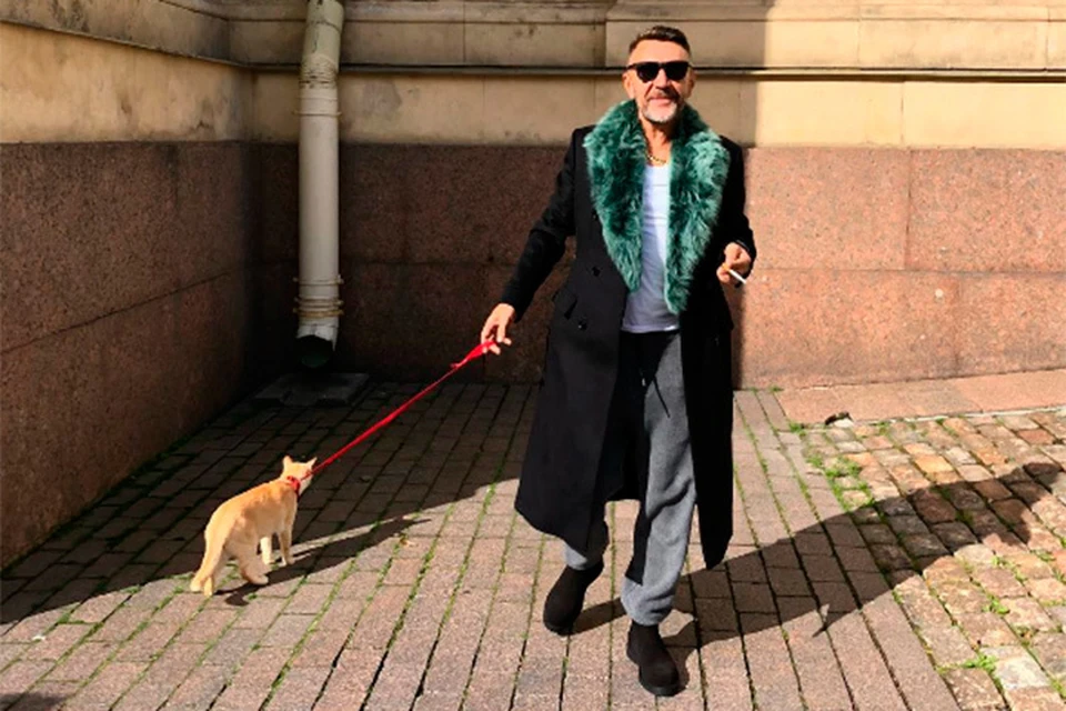 Шнуров вывел на прогулку рыжего котика. Фото: instagram.com/shnurovs/