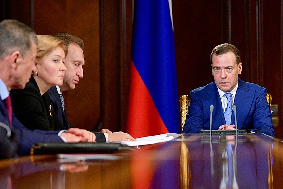 Дмитрий Медведев на совещании в подмосковных «Горках». Фото: Александр Астафьев/ТАСС