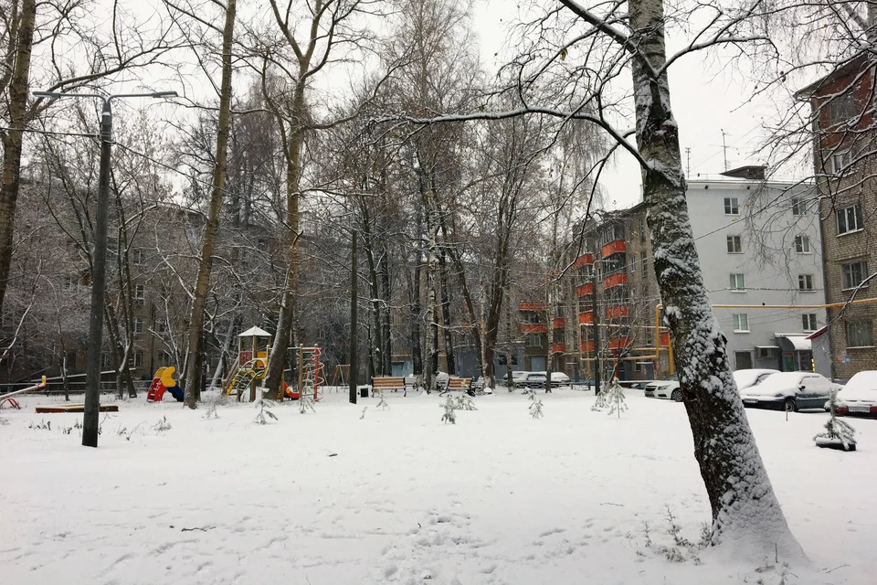 Снегопад в Нижнем Новгороде начался вечером 17 ноября и продолжился на следующий день.