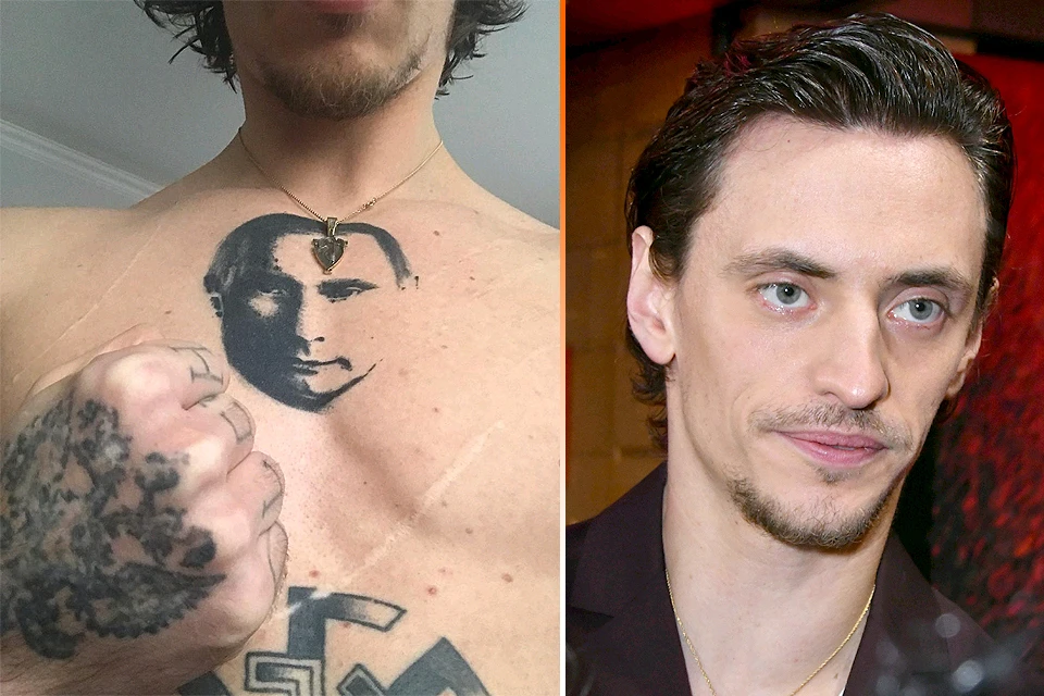 Танцор Сергей Полунин сделал татуировку портрета российского президента себе на груди.