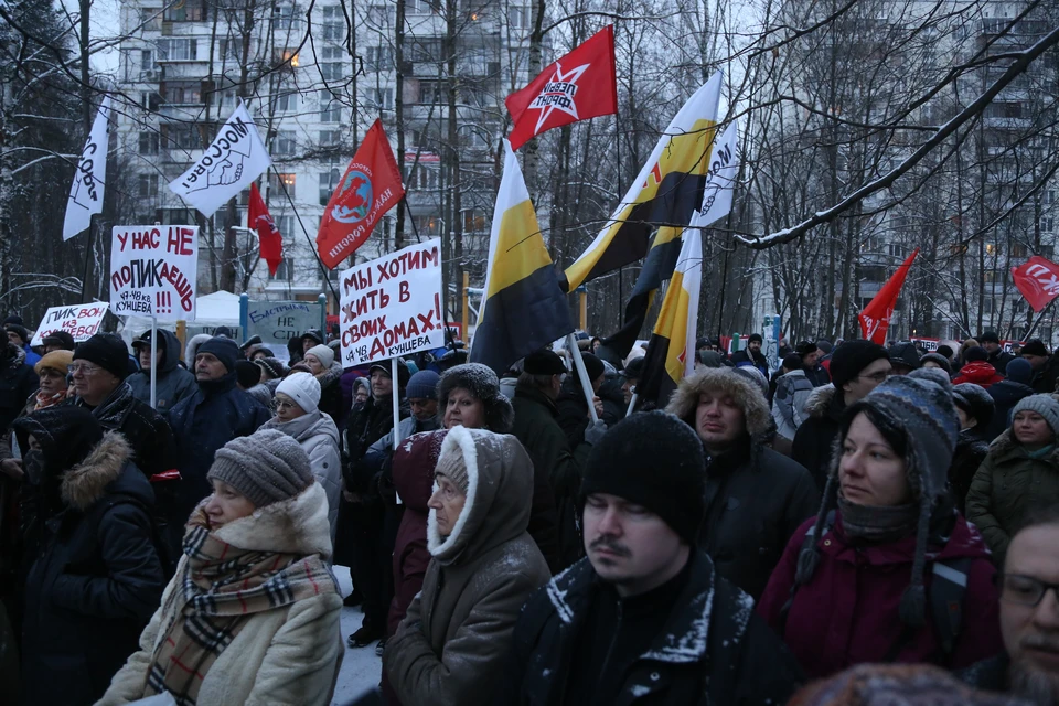 На митинги выходит так мало местных жителей потому, что в Кунцево большинство людей поддерживает программу реконструкции. Фото: Илья Михайлов