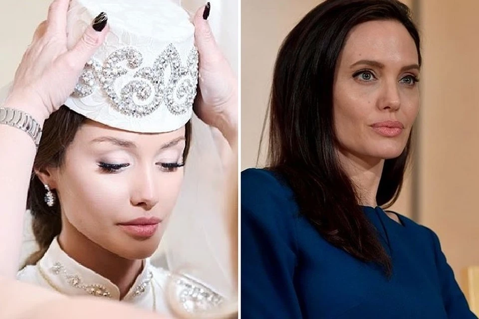 Анджелина Джоли и её осетинская копия