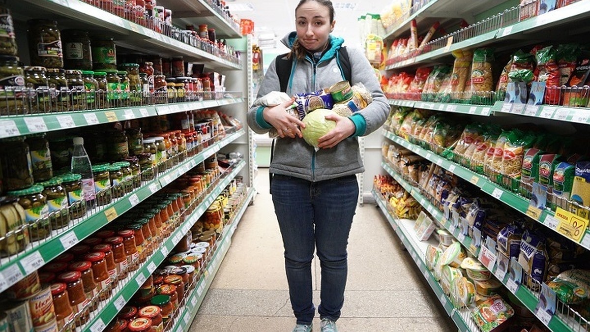 Teens in the supermarket.