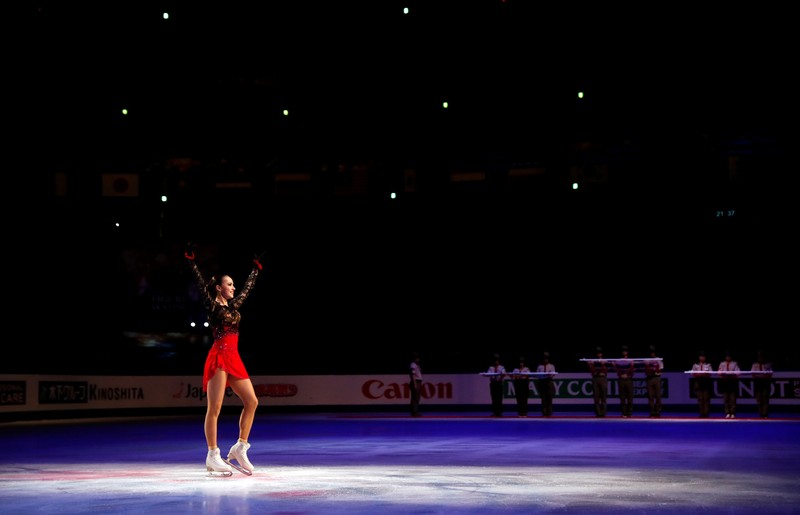 Алина Загитова после победы на чемпионате мира 2019.