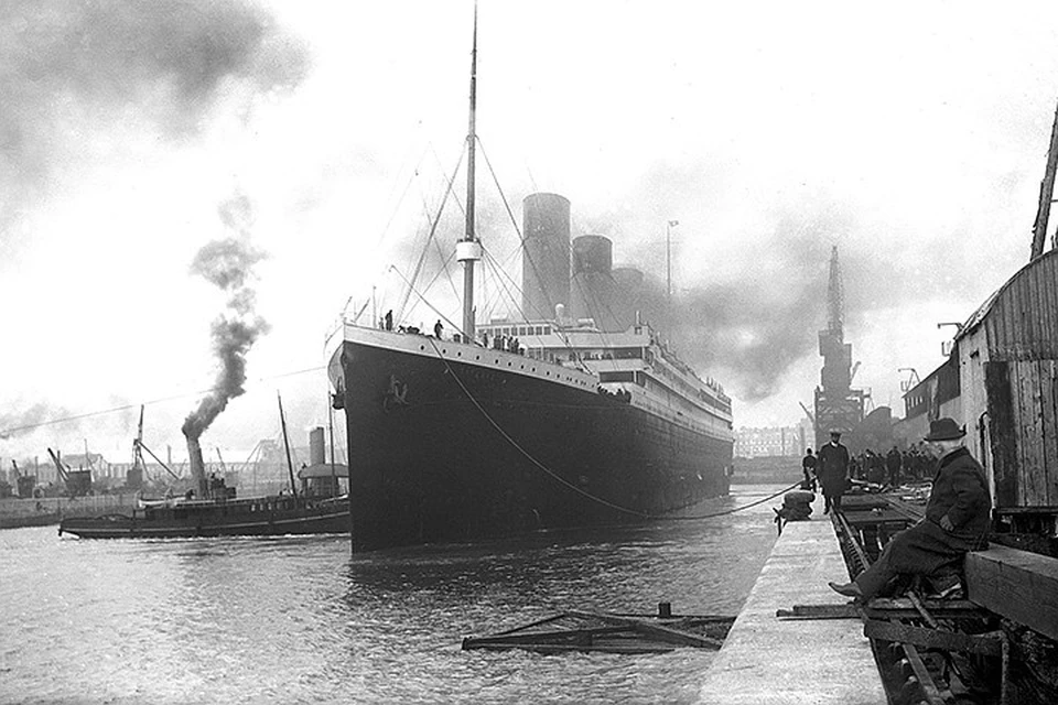"Титаник" отчаливает из Саутгемптона в свое первое и последнее плавание. Источник: Википедия