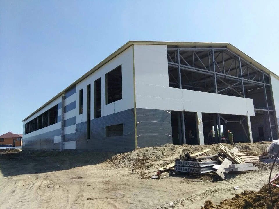 В Мальково достраивают спортивный комплекс. Фото из группы Главного управления строительства Тюменской области в ВК