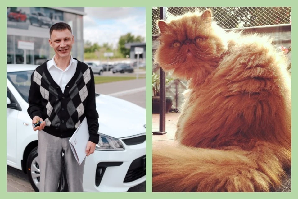 «Машину выиграла кошка»: красноярец купил в супермаркете корм для любимицы и получил автомобиль. Фото: пресс-служба "Командор", соцсети.