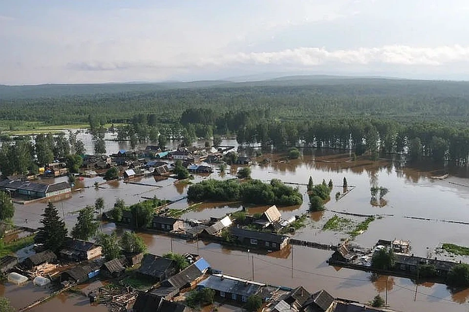 Затопленные районы Иркутской области. Фото: ГУ МЧС России.