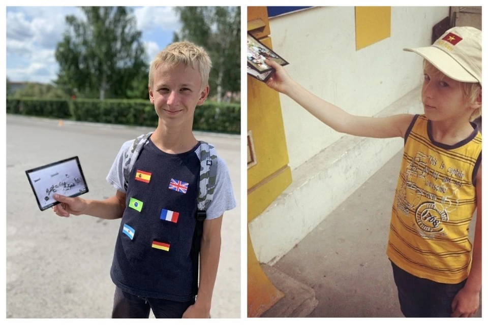 Степан отправил открытку, когда ему было девять лет (справа). А пришла она, когда ему стукнуло уже 15. Фото: Денис Середкин.