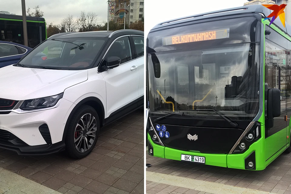 В Минске впервые показали новый кроссовер Geely SX11 и электробус нового поколения E321.