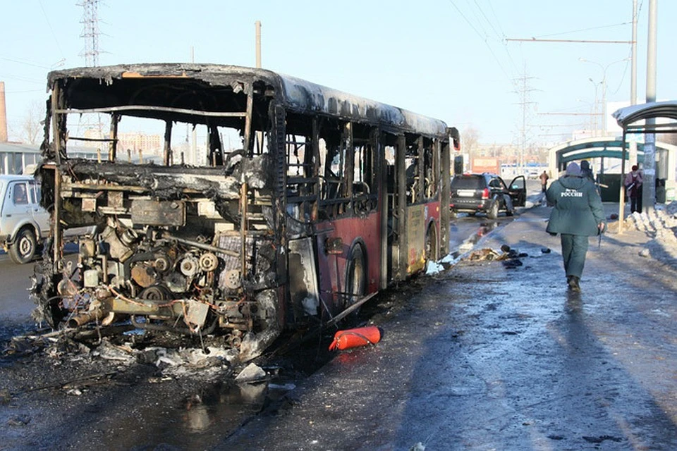 В Коми сгорел пассажирский автобус. Фото: Архив "КП"