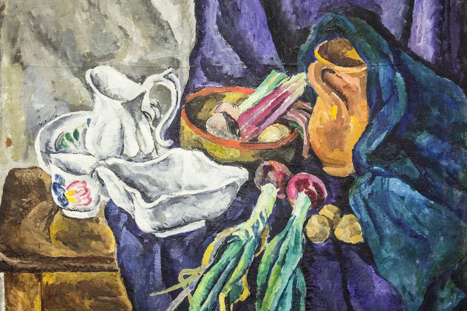 Одна из картин той знаменитой коллекции - «Натюрморт с луком» Петра Кончаловского