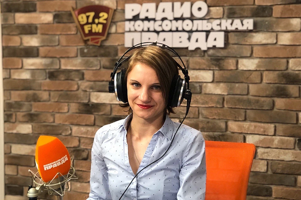 Анна Королева в студии Радио "Комсомольская правда".