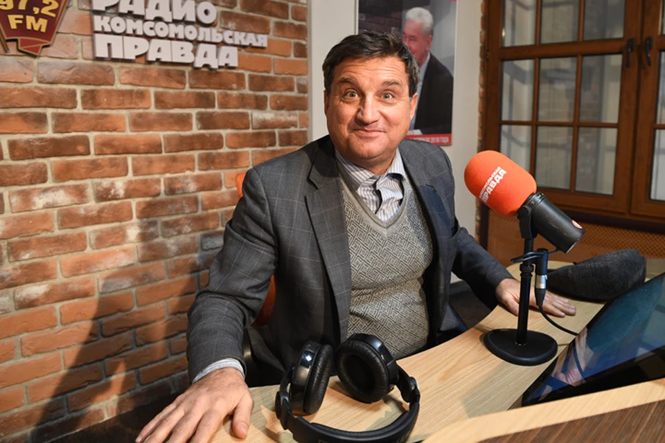 Отар Кушанашвили в студии Радио «Комсомольская правда».