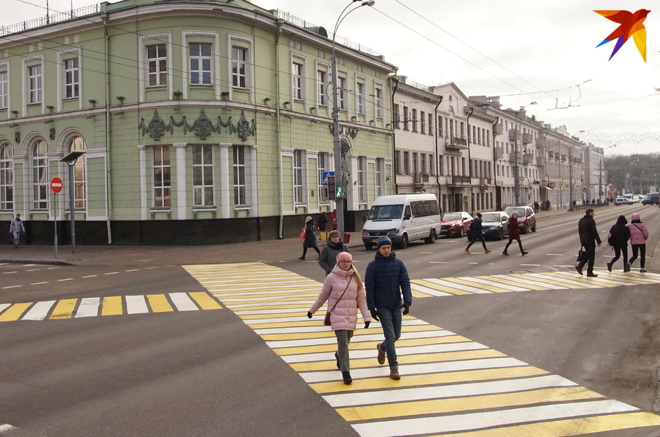 Диагональный пешеходный переход впервые появился в Гомеле