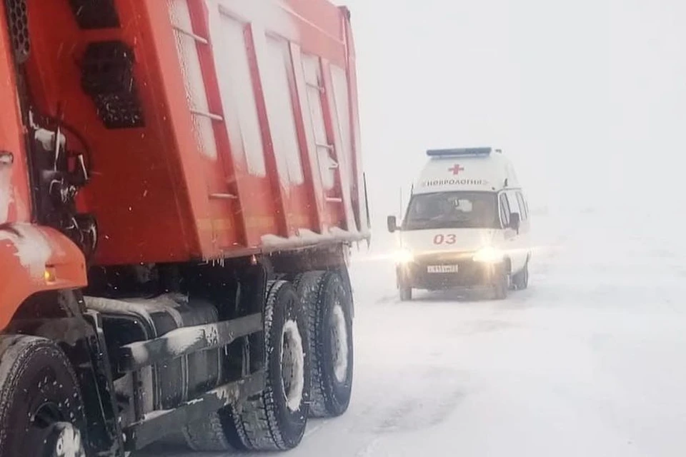 Метель на трассе. Фото: Минтранс АК