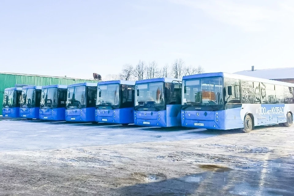 В Кузбасс поступили утепленные автобусы большого класса. Фото: Администрация Правительства Кузбасса