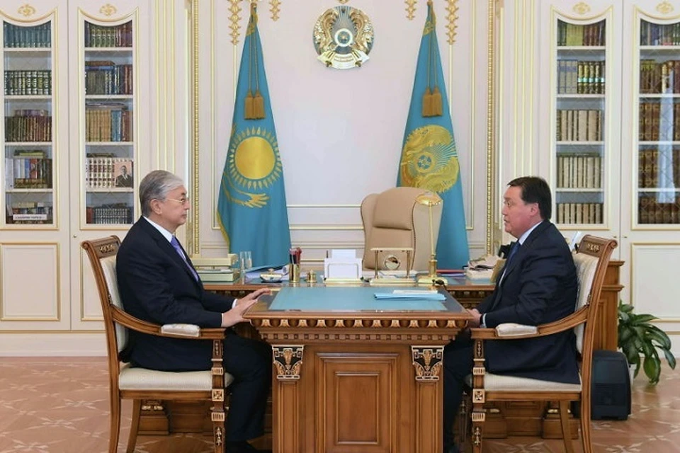 Касым-Жомарт Токаев и Аскар Мамин.