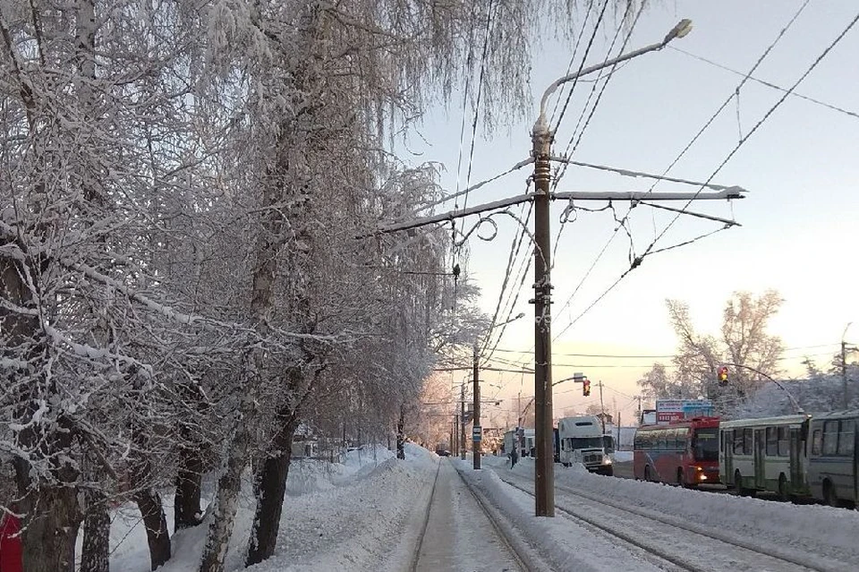 Мороз в Барнауле.
