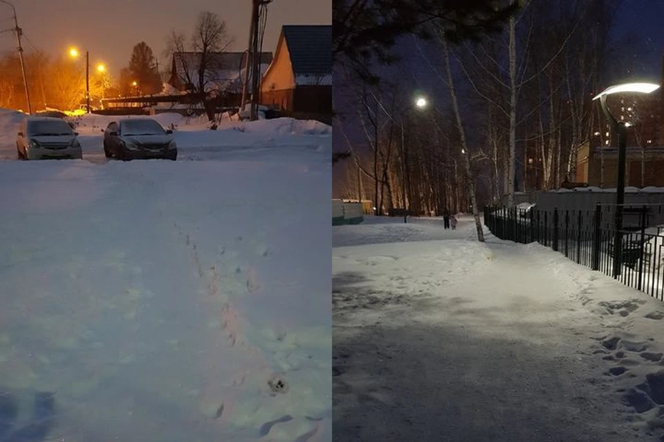 Новосибирцы жалуются на тротуар до школы по улице Лобачевского, по которому невозможно пройти. Фото: "Гражданский патруль"