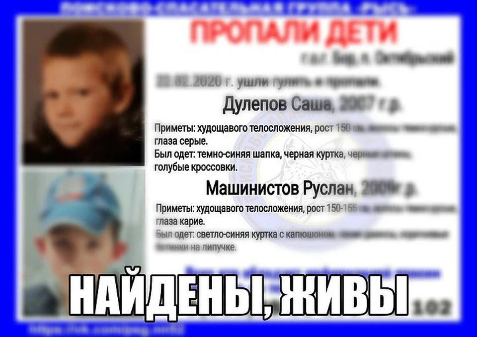 Пропавшие на Бору мальчики нашлись в Нижнем Новгороде.ФОТО: поисково-спасательного центра «Рысь»