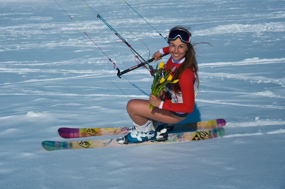 Мила — самая титулованная спортсменка по сноукайтингу в Новосибирске.