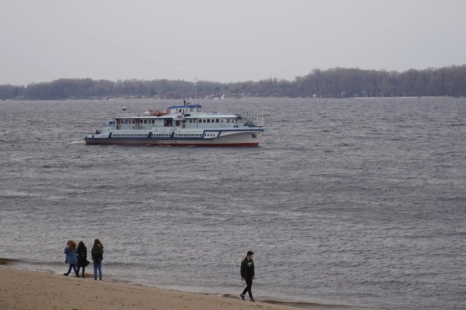 Волга напротив Самары уже полностью освободилась ото льда
