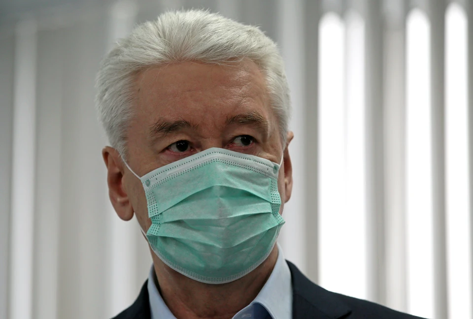 Мэр Сергей Собянин в помещении корпуса Первого московского государственного медицинского университета имени И.М.Сеченова. Фото: Владимир Гердо/ТАСС