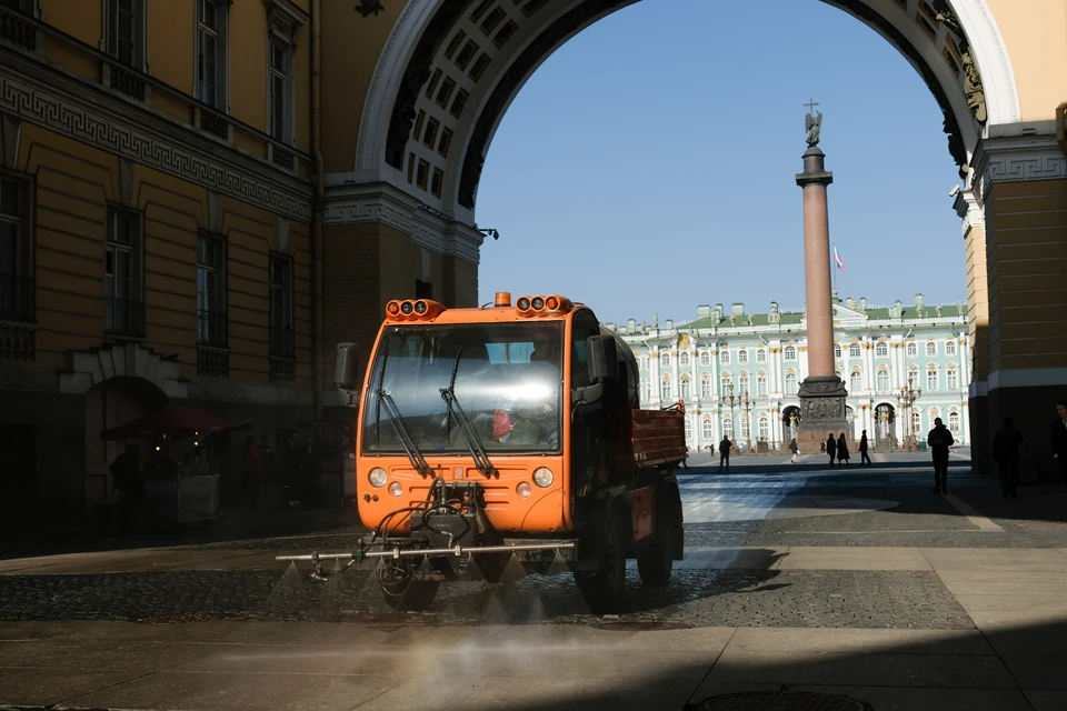 Более 40 процентов территории Петербурга обработано антисептиками