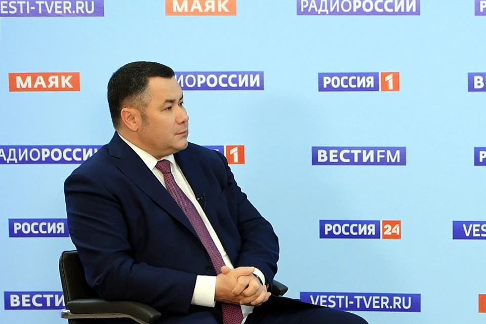 Игорь Руденя в телеэфире рассказал о мерах, предпринимаемых в регионе в период пандемии. Фото: ПТО