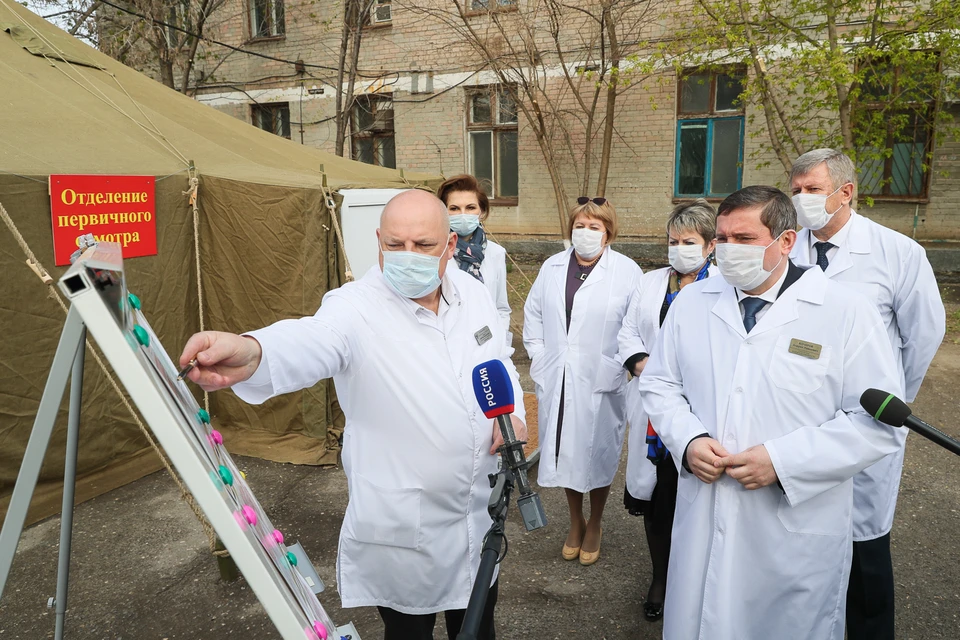 Пункт первичного осмотра организуют перед 12 больницами. Фото: администрация Волгоградской области