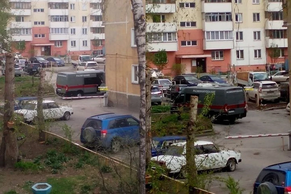 Около дома по адресу улица Гаранина,3 нашли мину. Фото: "Инцидент Новосибирск"