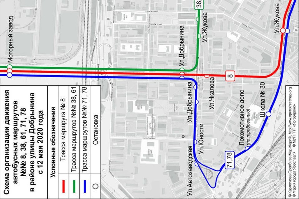 Схема движения автобусов в ярославле новая