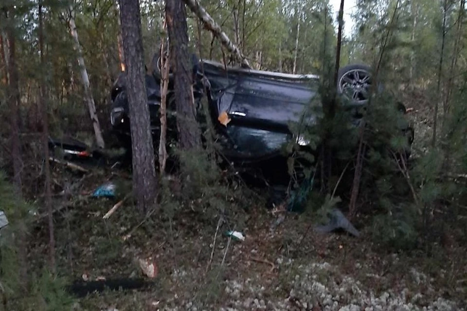 На ямальской трассе пьяный водитель на «Лексусе» вылетел в кювет Фото: